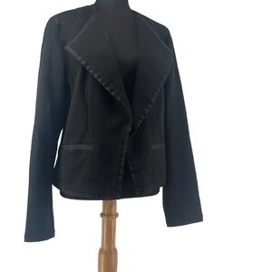 Boss Hugo Boss blazer jacket black 100% cotton business career event sz 12